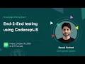 End-2-End Testing Using CodeceptJS
