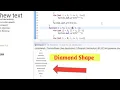How To Make Diamond Shape With Java in hindi