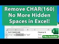 Remove Hidden CHAR 160 Spaces from Excel