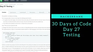Testing HackerRank Unit Testing Day 27 Python