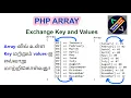 How to exchange key and values in php array tamil Interchange key and values in php