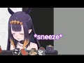 Ina has finally sneeze because of AO-chan