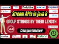 Java 8 Stream API Interview Questions Group strings by their length using the Java 8 Streams API