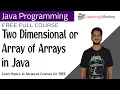 Two Dimensional or Array of Arrays in Java Lesson 54 Java Programming Learning Monkey