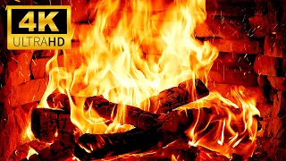 Christmas Fireplace 4K UHD Fireplace With Gentle Crackling Fire Sounds Fireplace Ambience 