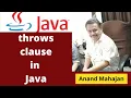 throws clause Lecture by Anand Mahajan Mahajan Computers Kurukshetra