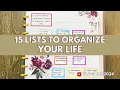 15 Lists To Organize Your Life