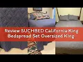 Review SUCHBED California King Bedspread Set Oversized King Bedspreads 128x120 inches Cal King Quilt