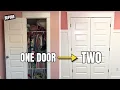 This Builder-Grade Closet Door Was Too Small So I Installed Double Doors