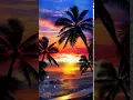 Beautiful sunlight vacation beach Animated