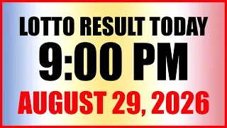 Lotto Result Today 9pm Draw August 29 2026 PCSO