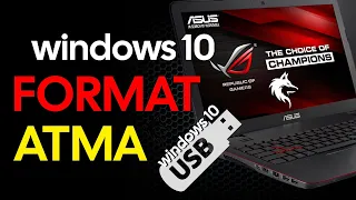 Windows 10 format atma, USB den windows 10 yükleme, Laptop Sıfırlama,
