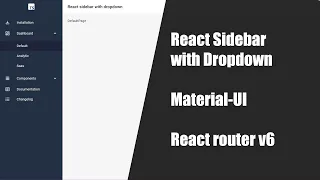 React Sidebar with Dropdown Menu Tutorial React Router v6 Material UI