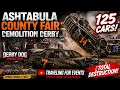 LIVE NOW Ashtabula County Fair Demolition Derby 120 Cars Derby Dog Productions Round 2