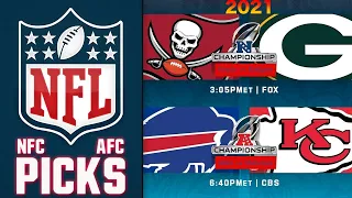 NFL Conference Championship prediction. NFC and AFC champs go on to the Super Bowl