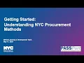 Understanding NYC Procurement Methods
