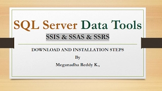 SQL Server Data Tools MSBI Installation Steps