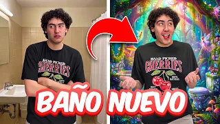 CONVERTÍ MI BAÑO EN UN BOSQUE MAGICO 😱 | Leo Study