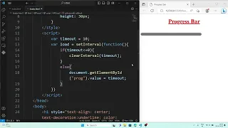 How to create progress bar in HTML - JavaScript Tutorial