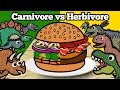 Download Lagu Carnivore vs Herbivore Dinosaurs | Dinosaur Food Matching Game with Hamburger Ingredients