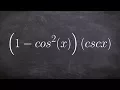 How to simplify a trig expression using pythagorean identities