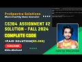CS304 Assignment 2 Solution Fall 2024 Complete Code Assignment 2 CS304 OOP 2024 Correct Solution