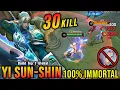 Download Lagu 100% IMMORTAL!! 30 Kills Yi Sun Shin Best Build and Emblem!! - Build Top 1 Global Yi Sun Shin ~ MLBB