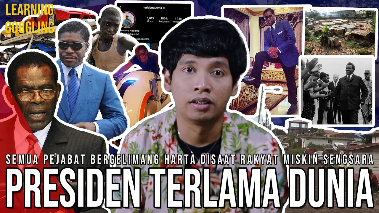 Presiden Terlama Di Dunia! Anaknya Wapres Hobi Pamer Harta & Playboy! Obiang Nguema |LearnByGoogling