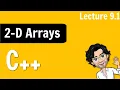 9 1 Two Dimensional Arrays 2D Arrays C Placement Course