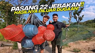TANGKAP IKAN DENGAN MENGGUNAKAN PERANGKAP BARENG ZULFA LANANG!! Panen ikan banyak di sungai