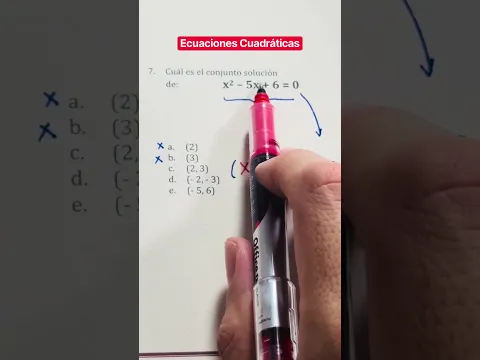 Ecuaciones Cuadráticas #maths #matematicas #shorts #factorizacion