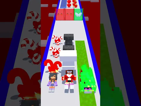 HELP MAIZEN SAVE BABY APHMAU | HEAVEN AND HELL RUN CHALLENGE #minecraft #minecraftanimation