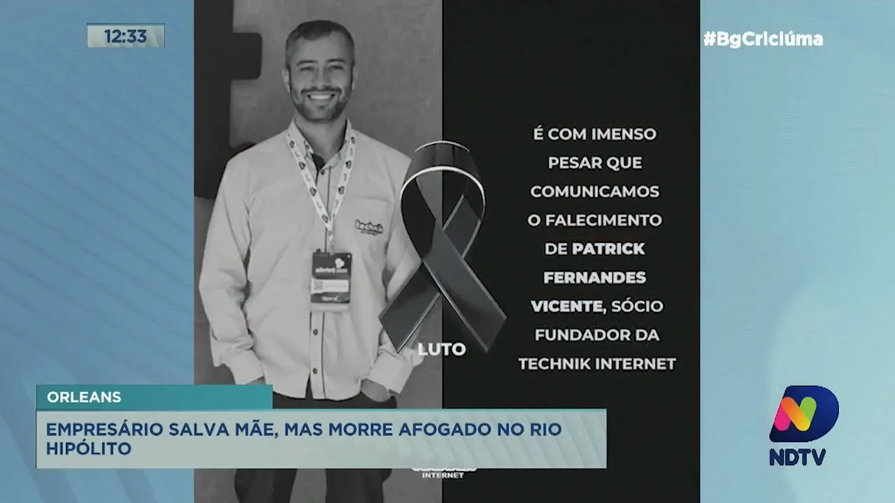 Empresário de SC morre após salvar mãe de afogamento em Orleans