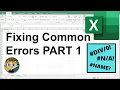 Fixing Common Excel Errors - Part 1 NAME