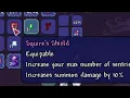 Squire s Shield is an accessory item you can get during Old One s Army before entering the Hard mode