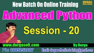 Advanced Python Python OOPs Super Method by Durga On 10-08-2018