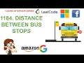 Distance Between Bus Stops Leetcode 1184 Amazon Google Facebook interview question