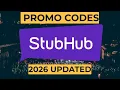 StubHub Promo Codes 2026 - Updated Working Coupons Discounts