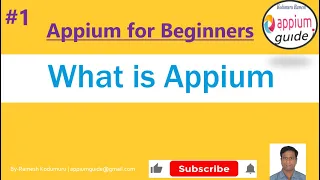Appium Tutorial 1 What is Appium- Introduction to Appium