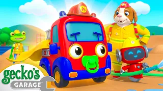 Baby Truck’s BIG Firefighter Rescue! 🚒🔥 | Gecko's Garage | Cars, Trucks & Vehicles | Moonbug Kids