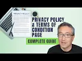 Complete Guide to Creating a Privacy Policy and Terms of Condition Page