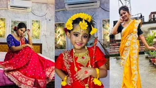 🌸লিটিল গোল্ডের রাধারানীর সাজ সাজতে কত সময় লাগলো🤷‍♀️মা মেয়ে মিলে না খেয়ে সারাদিন কি করি👇