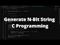 Generate N-Bit Binary string in