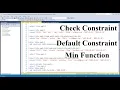 SQL For Data Science Class 6 Mastering CHECK and DEFAULT Constraints MIN Function