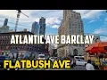 NEW YORK Walking Atlantic Ave Barclay Center Flatbus Ave Brooklyn