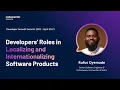 Developers Roles in Localizing and Internationalizing Software Products Rufus Oyemade