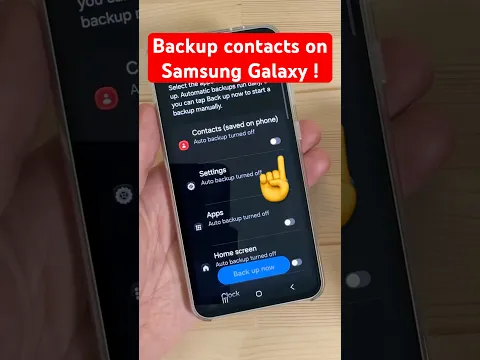 Backup contacts easily on Samsung Galaxy phones # #samsunggalaxy #samsungtips #backup #shorts