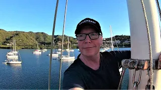 Ep 41 PREPPING WAVE ROVER FOR SEA, Repairing her Jib, Cleaning her Bottom, Saying Goodbye