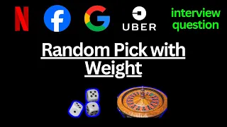Leetcode 528 Random Pick with Weight Python Netflix TikTok Facebook Interview question