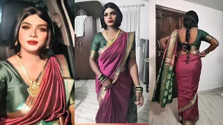 from boy to saree queen silk saree indoor and long drive vlog worth it 